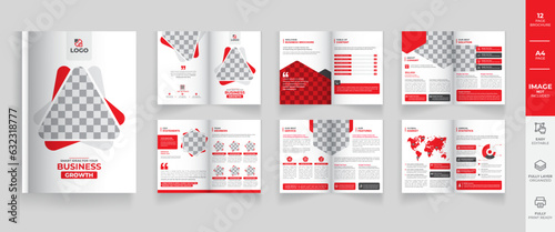 Corporate company profile brochure template, creative business brochure, multipage brochure design, Minimal and clean layout design