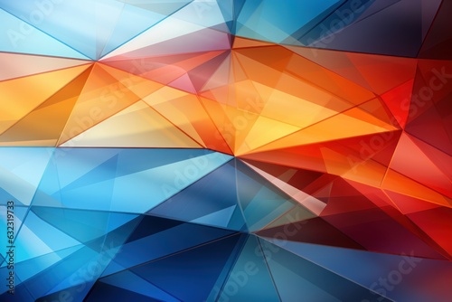 Abstract modern colorful digital art made with geometric shapes.