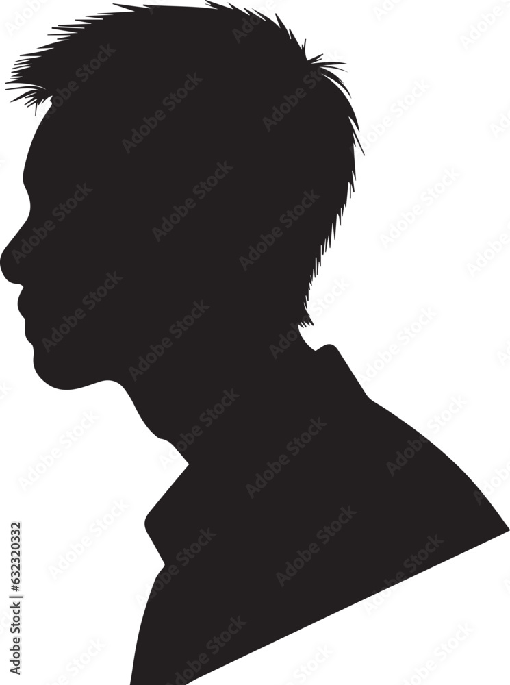 man profile vector silhouette