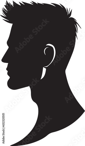 man profile vector silhouette