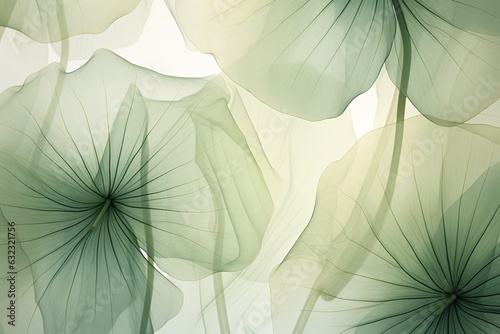 Fabric green lotus leaf. Generative AI