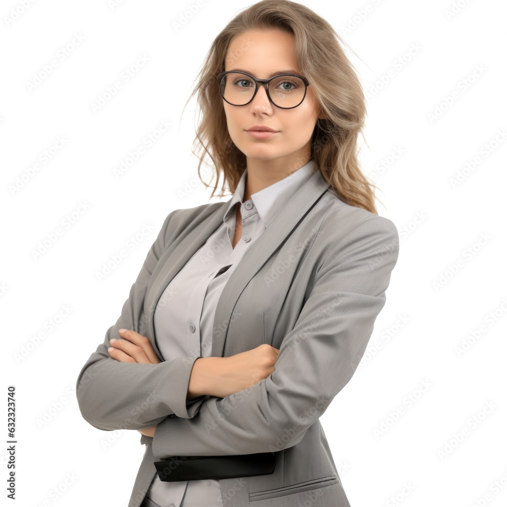 Business woman in glasses isolated Business woman in glasses isolated