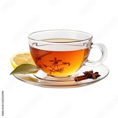 Hot tea cup isolated
