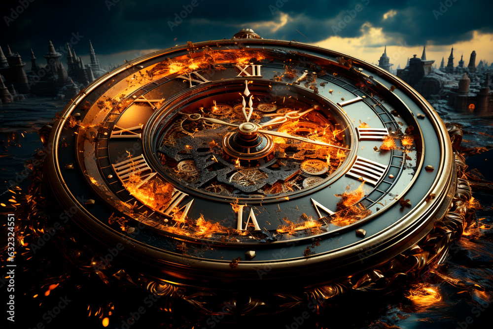 Naklejka premium time and change concept