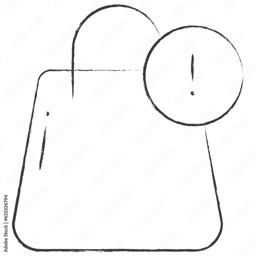 Vector hand drawn Shopping bag illustration
