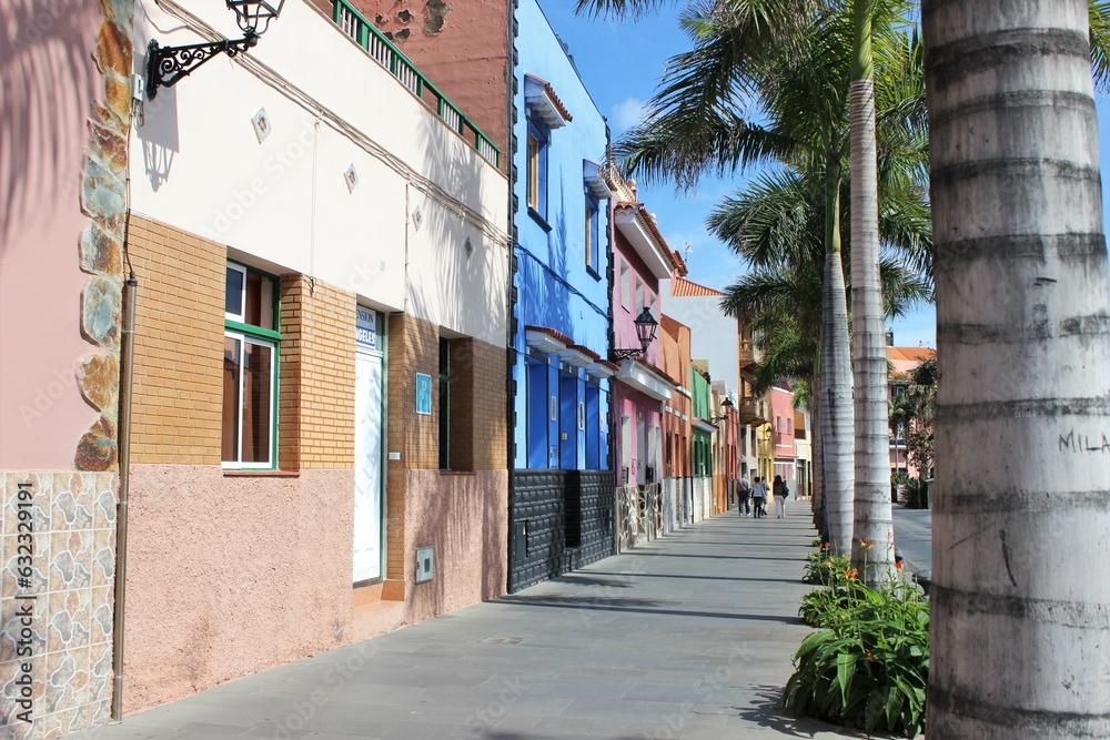 Colorful street in Puerto de la Cruz
