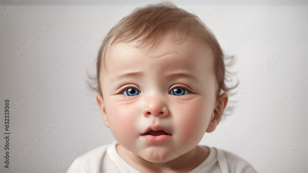 Tearful Innocence: Emotional Closeup of a Baby Boy Tearful Innocence: Emotional Closeup of a Baby Boy