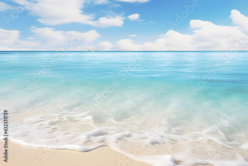 Abstract beautiful sandy beaches background with crystal clear waters of the sea and the lagoon.Generative AI