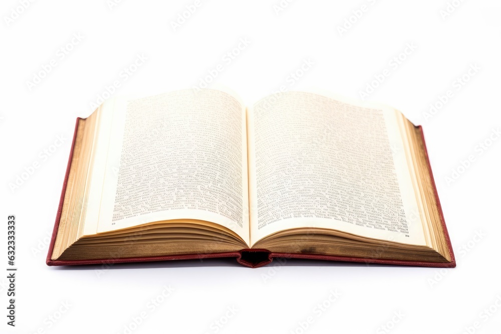 An open book on a white table created with Generative AI technology An open book on a white table created with Generative AI technology