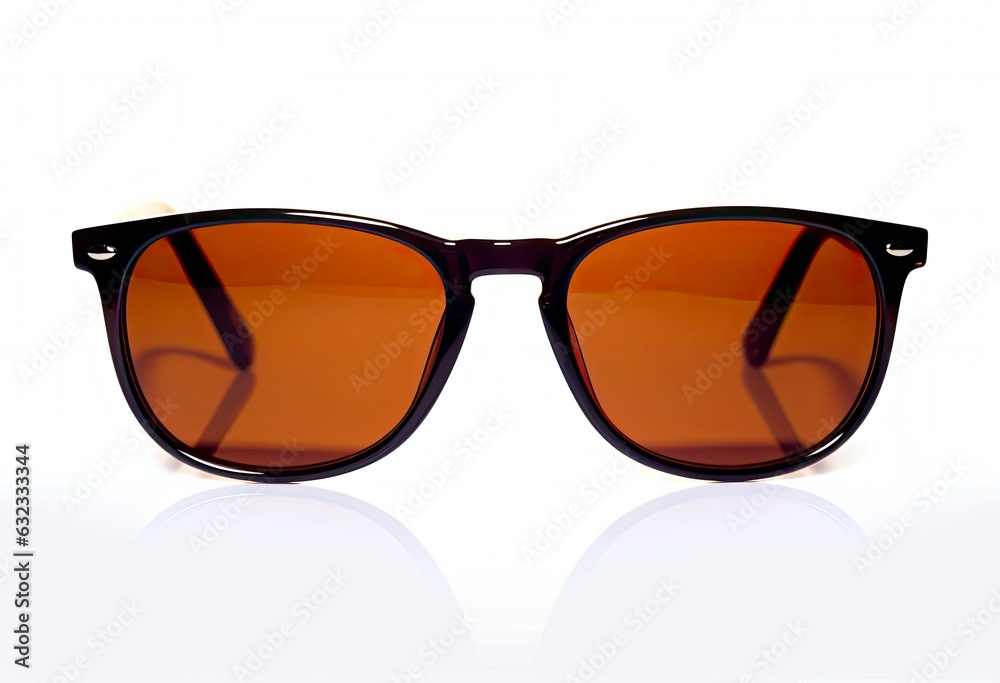 Sunglasses on a plain white background created with Generative AI technology Sunglasses on a plain white background created with Generative AI technology