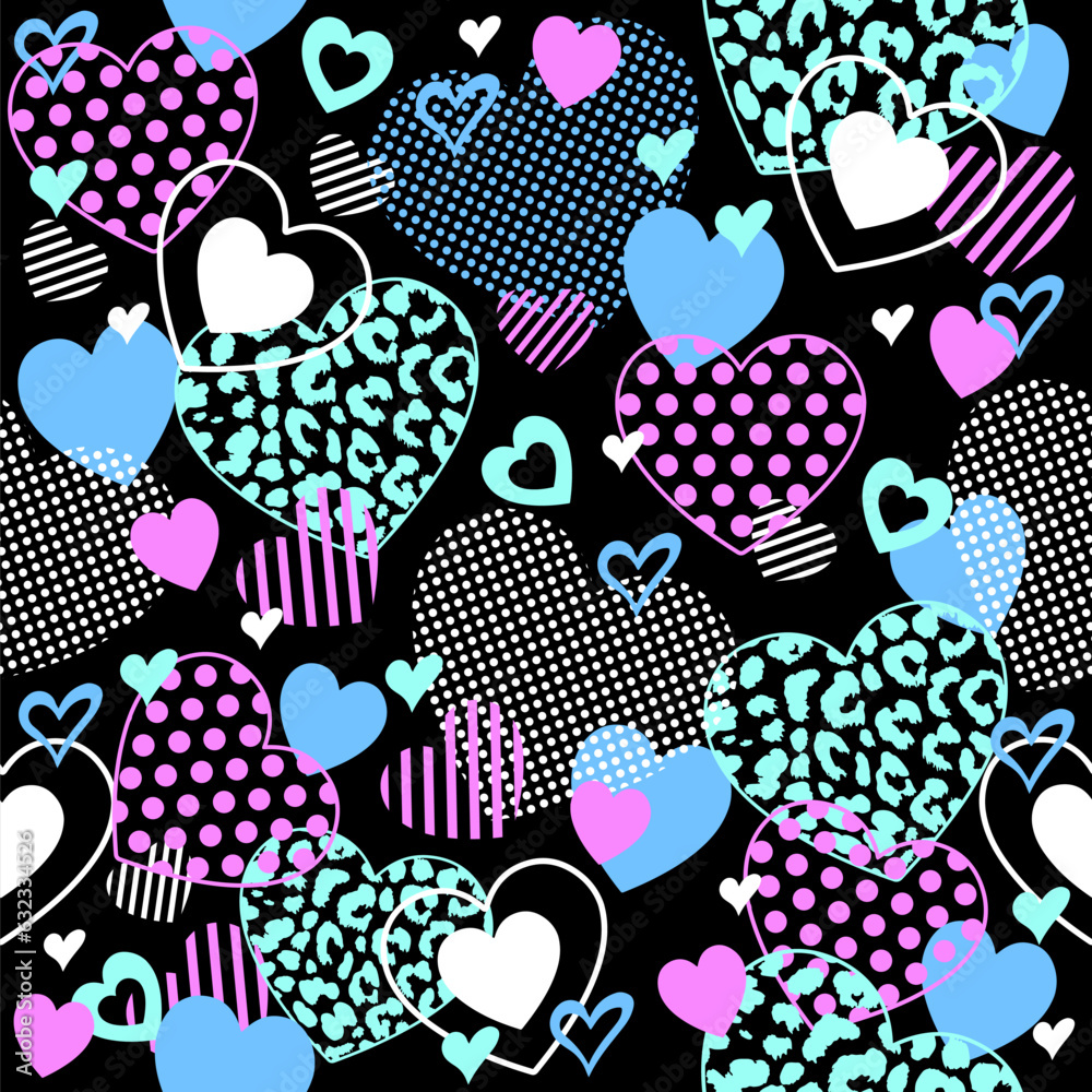 seamless pattern with hearts seamless pattern with hearts