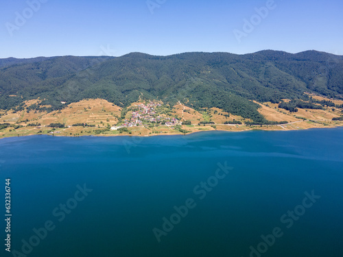 Aerial Summer view of Dospat Reservoir, Bulgaria