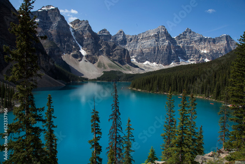lake panorama rocky mountains canada