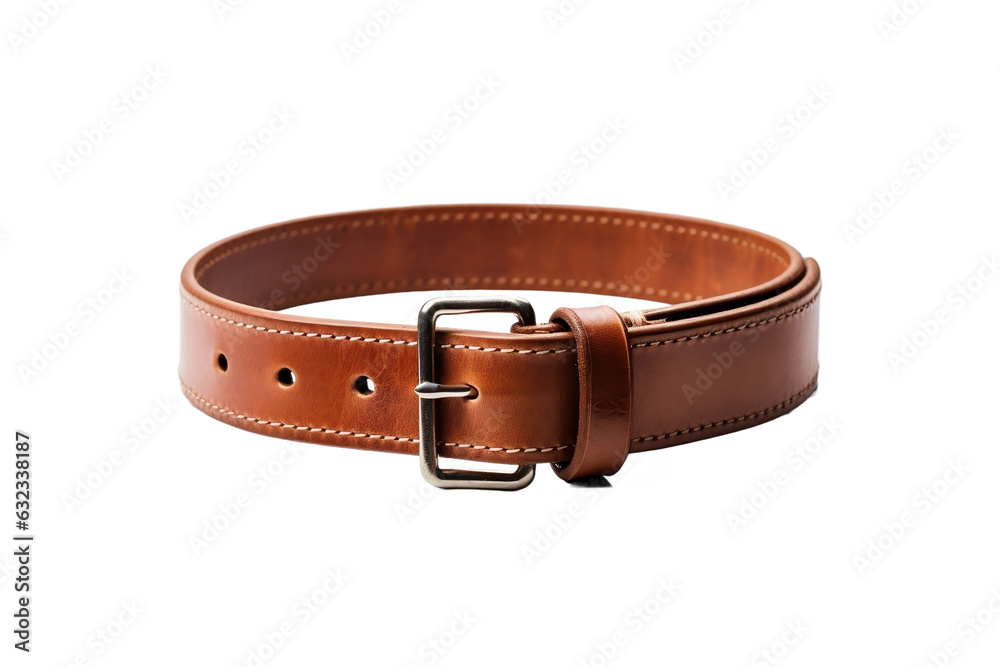 brown leather belt isolated on white background brown leather belt isolated on white background