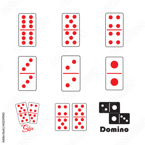 dominoes icon logo vector design template