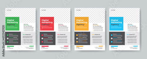 Modern Creative Corporate business, digital marketing agency flyer Brochure design, cover modern layout, annual report, poster, flyer in A4 template