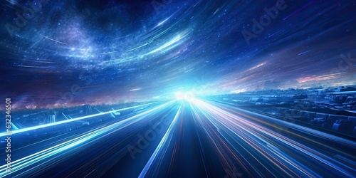 Futuristic Neon highway in ...