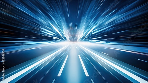 Futuristic Neon highway in ...