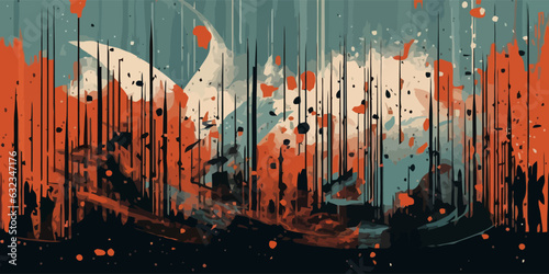 Grunge texture background. Hand drawn colorful background © chekman