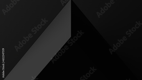 A background of an Elegant and Modern 3D Rendering image in black with a simple triangle