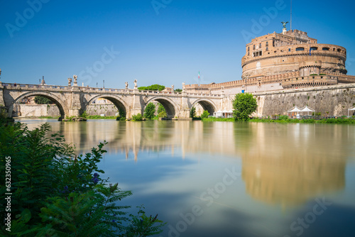 Saint Angel Castle near Tiber river in Rome