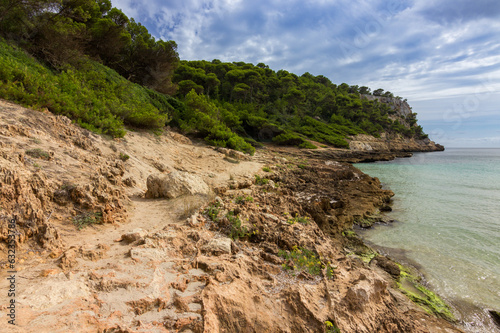Trebalúger beach in Menorca (Spain)