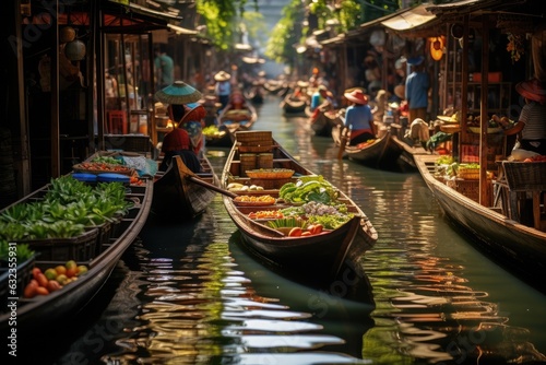 Floating Markets in Thailand travel destination picture © 4kclips