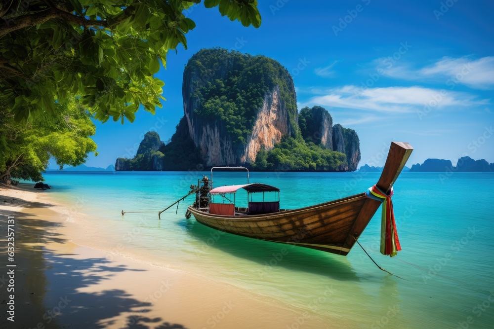 Fototapeta premium Railay Beach Krabi in Thailand travel destination picture