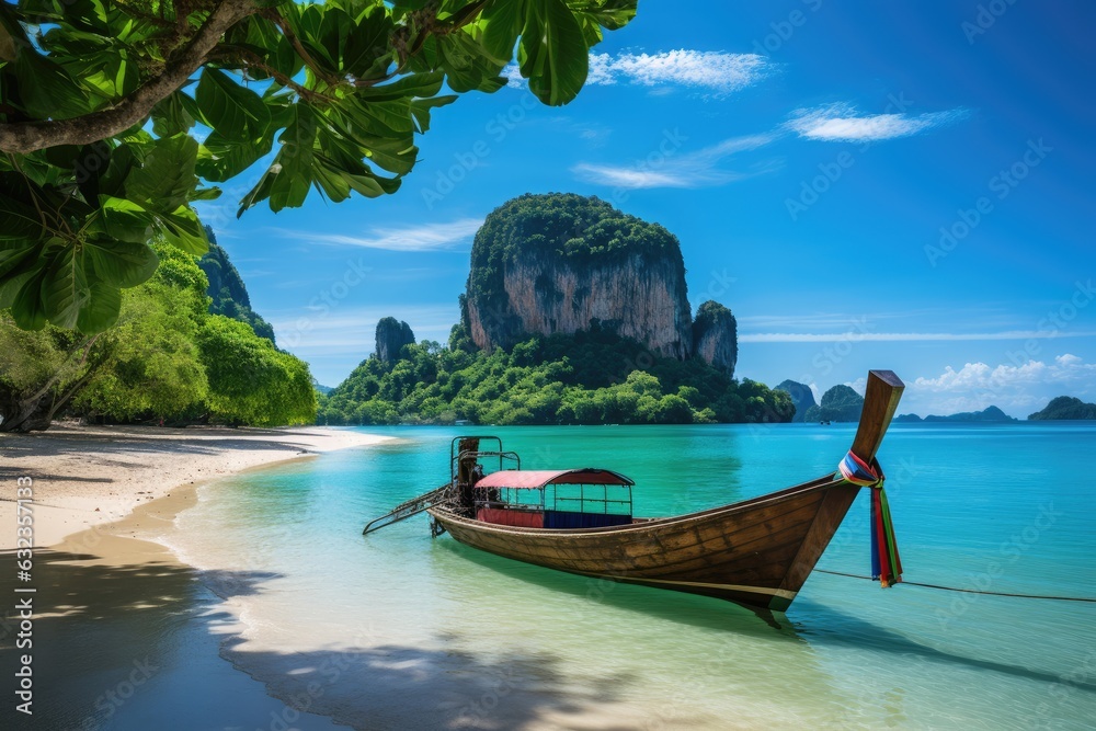 Fototapeta premium Railay Beach Krabi in Thailand travel destination picture