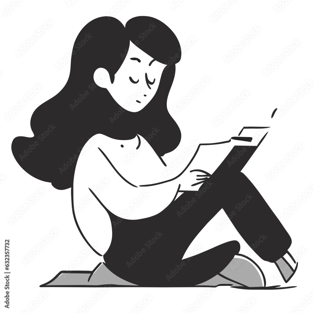 girl reading a book girl reading a book