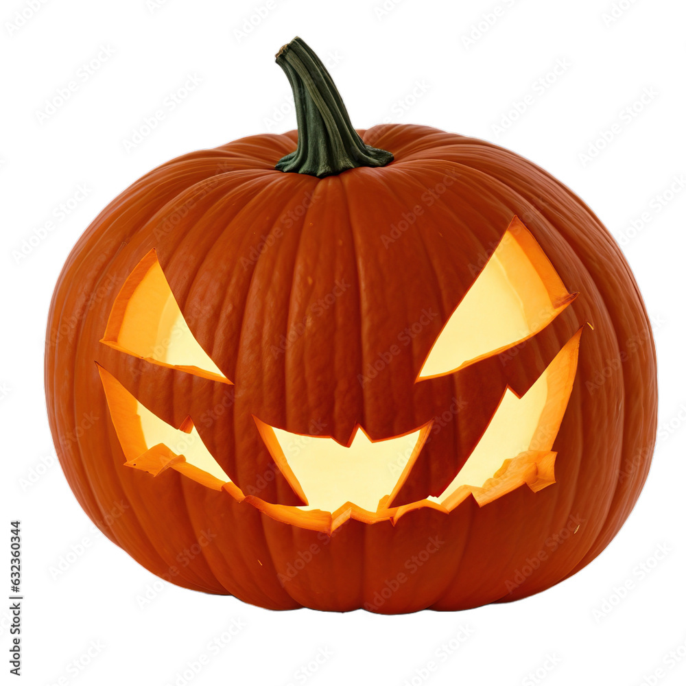 Halloween pumpkin with white background, Generative AI Halloween pumpkin with white background, Generative AI