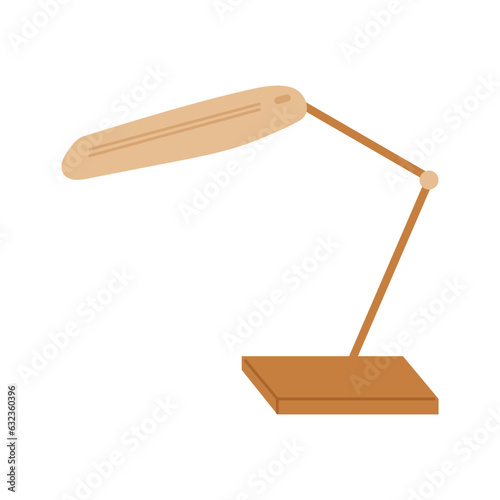 Lighting devices for decorating any home interior. Table LED lamp. Interior design. Vector flat illustration...