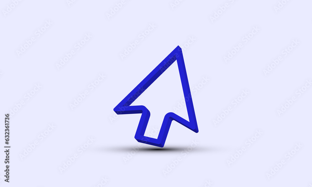 vector unique 3d style cartoon look mouse click arrow pointer trendy symbols isolated on background.3d design cartoon style. vector unique 3d style cartoon look mouse click arrow pointer trendy symbols isolated on background.3d design cartoon style.