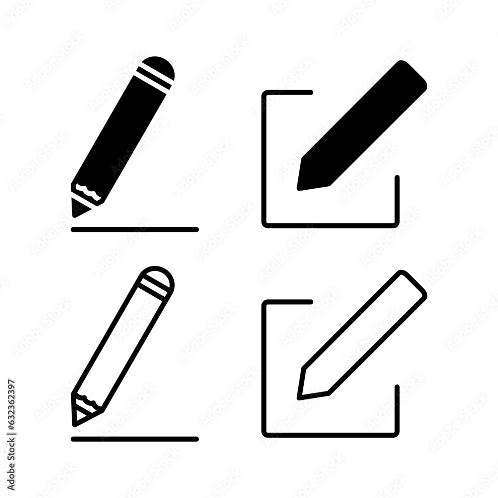 Edit icon vector. edit document sign and symbol. pencil Edit icon vector. edit document sign and symbol. pencil