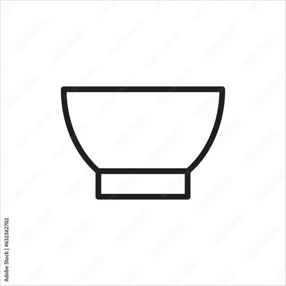 bowl vector icon line template