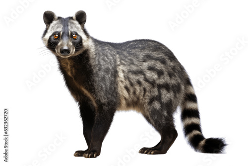 African Palm Civet isolated on transparent background. photo