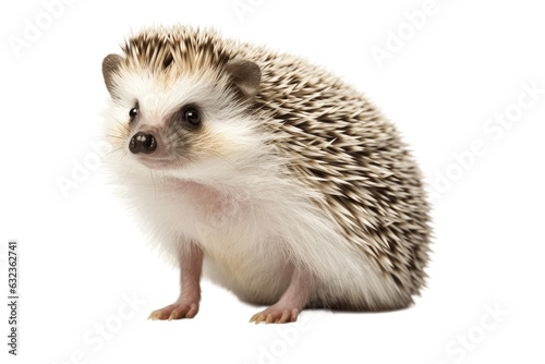 African Pygmy Hedgehog isolated on transparent background.