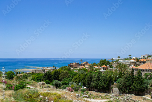 Phoenician ruins byblos lebanon old castle coast meditteranean 