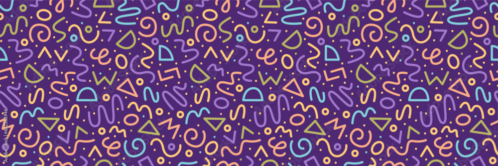 90s Seamless Pattern Squiggle Random Pattern. Abstract Purple Colorful
fun Scribble Doodle Background. 90s Seamless Pattern Squiggle Random Pattern. Abstract Purple Colorful
fun Scribble Doodle Background.