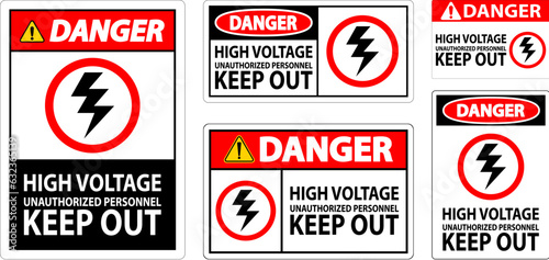 Danger Sign High Voltage Unauthorized Personnel Keep Out