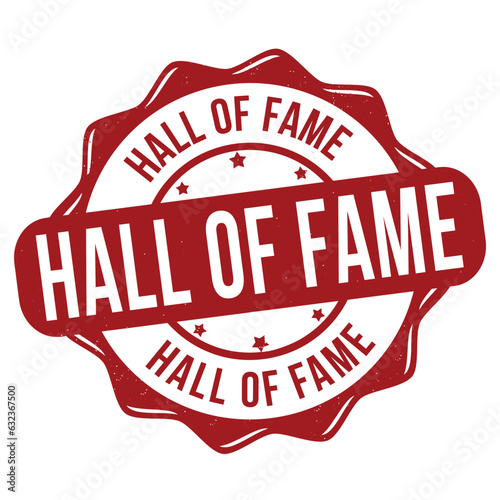 Hall of fame grunge rubber stamp