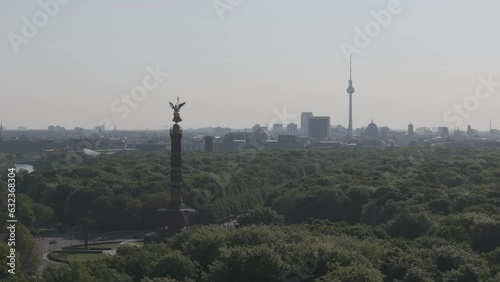 Berlin Aerial Drone Skyline Tiergarten