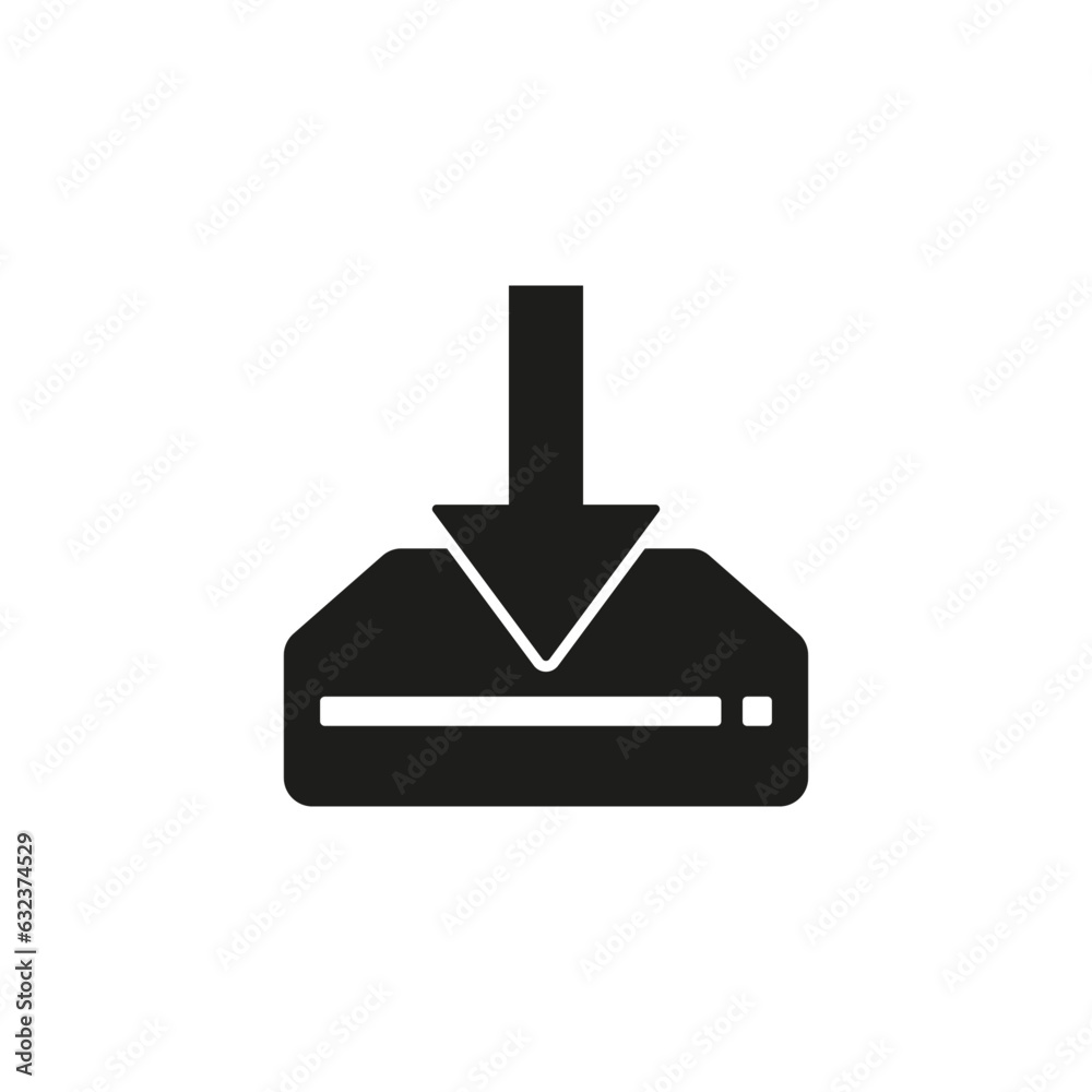 Download icon. Download to hard drive symbol. Vector illustration. Eps 10. Download icon. Download to hard drive symbol. Vector illustration. Eps 10.