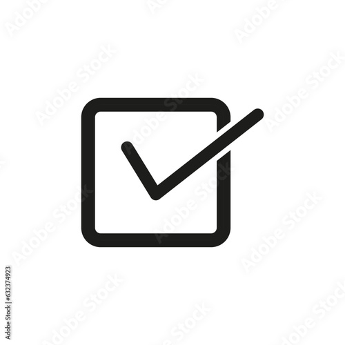 Okay icon. Checkbox symbol. Confirmation of action. Vector illustration. Eps 10.