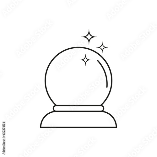 Crystall ball icon. Vector illustration. Eps 10.