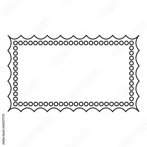 cute doodle frame shape design