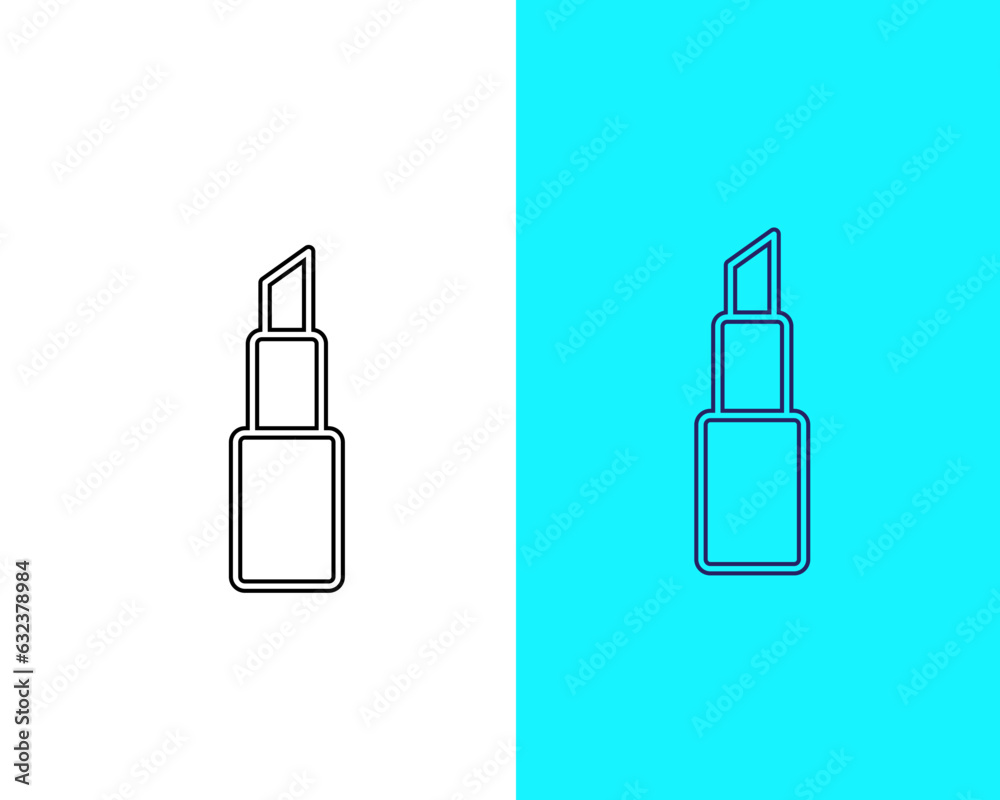 Lipstick icon vector beauty flat style illustration Lipstick icon vector beauty flat style illustration