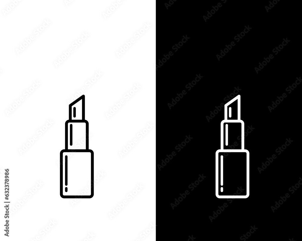 Lipstick icon vector beauty flat style illustration Lipstick icon vector beauty flat style illustration