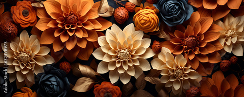 Autumnal Blooms: Vibrant Floral Decoration for Seasonal Designs