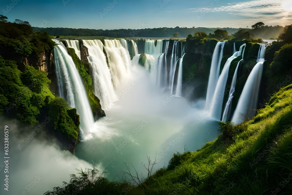 Fototapeta premium falls in autumn generated ai